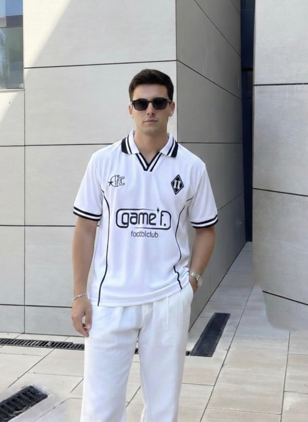 Men’s Premium Football Club Polo T-Shirt | Casual Stylish Summer Tee (Black, Brown, White)