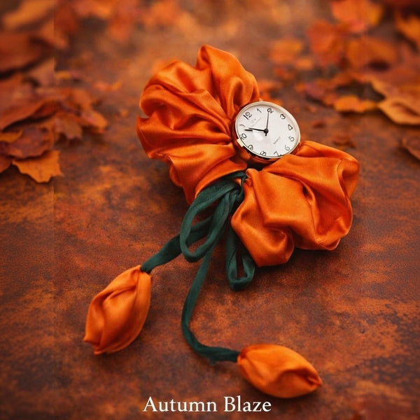 Rose Style Ladkan Scrunchie Watch for Women – Stylish Fashion Hairband Wrist Watch | Elegant Casual Wear